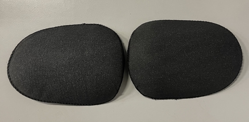 Shoulderpads Raglan oval large, Black, per 10 p